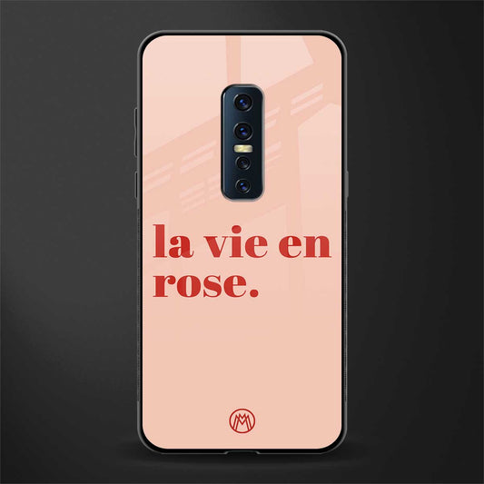 la vie en rose quote glass case for vivo v17 pro image