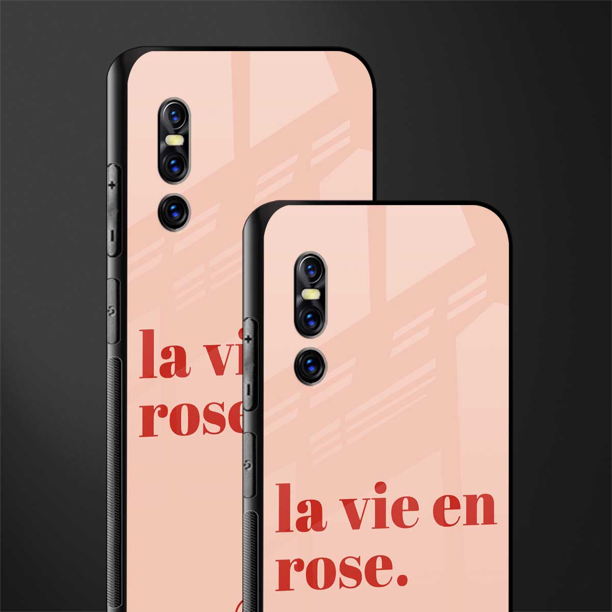 la vie en rose quote glass case for vivo v15 pro image-2