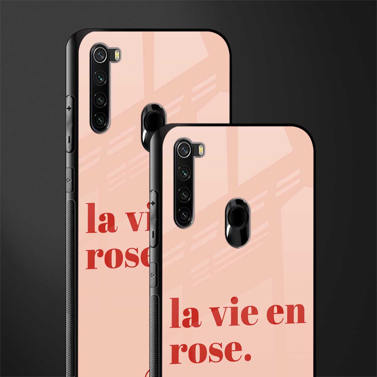 la vie en rose quote glass case for redmi note 8 image-2