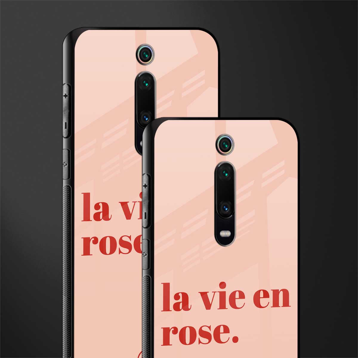la vie en rose quote glass case for redmi k20 image-2