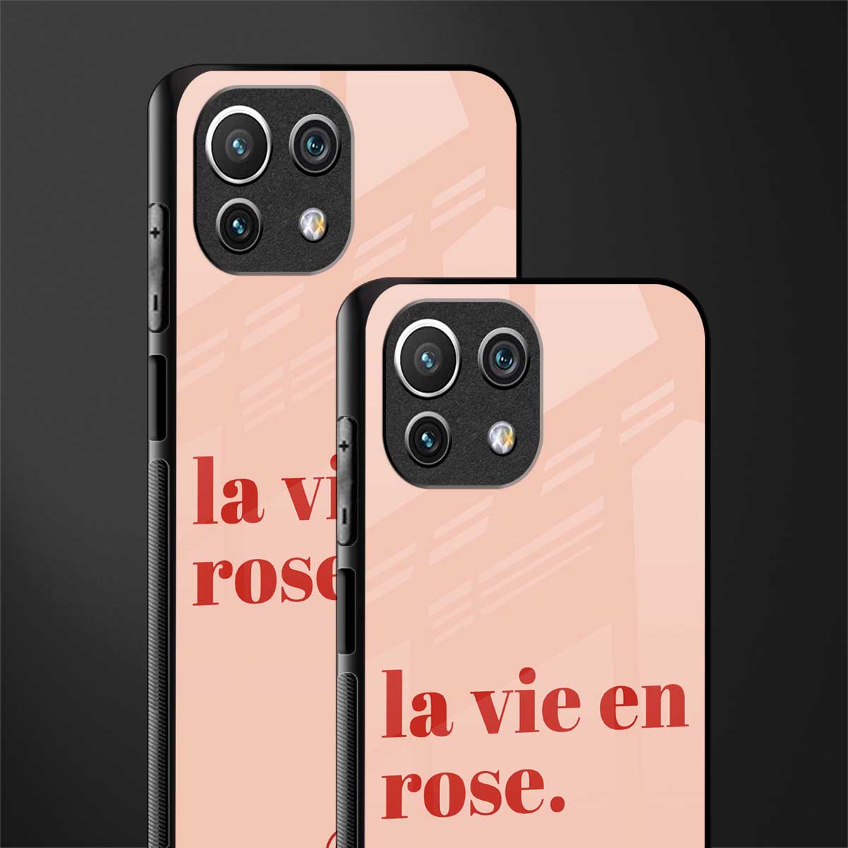 la vie en rose quote glass case for mi 11 lite image-2
