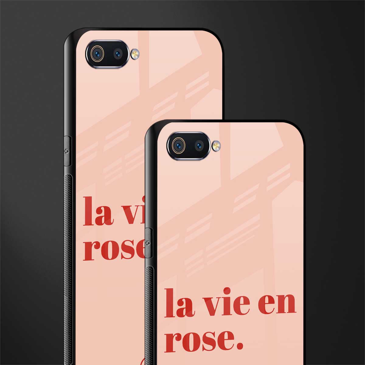 la vie en rose quote glass case for oppo a1k image-2