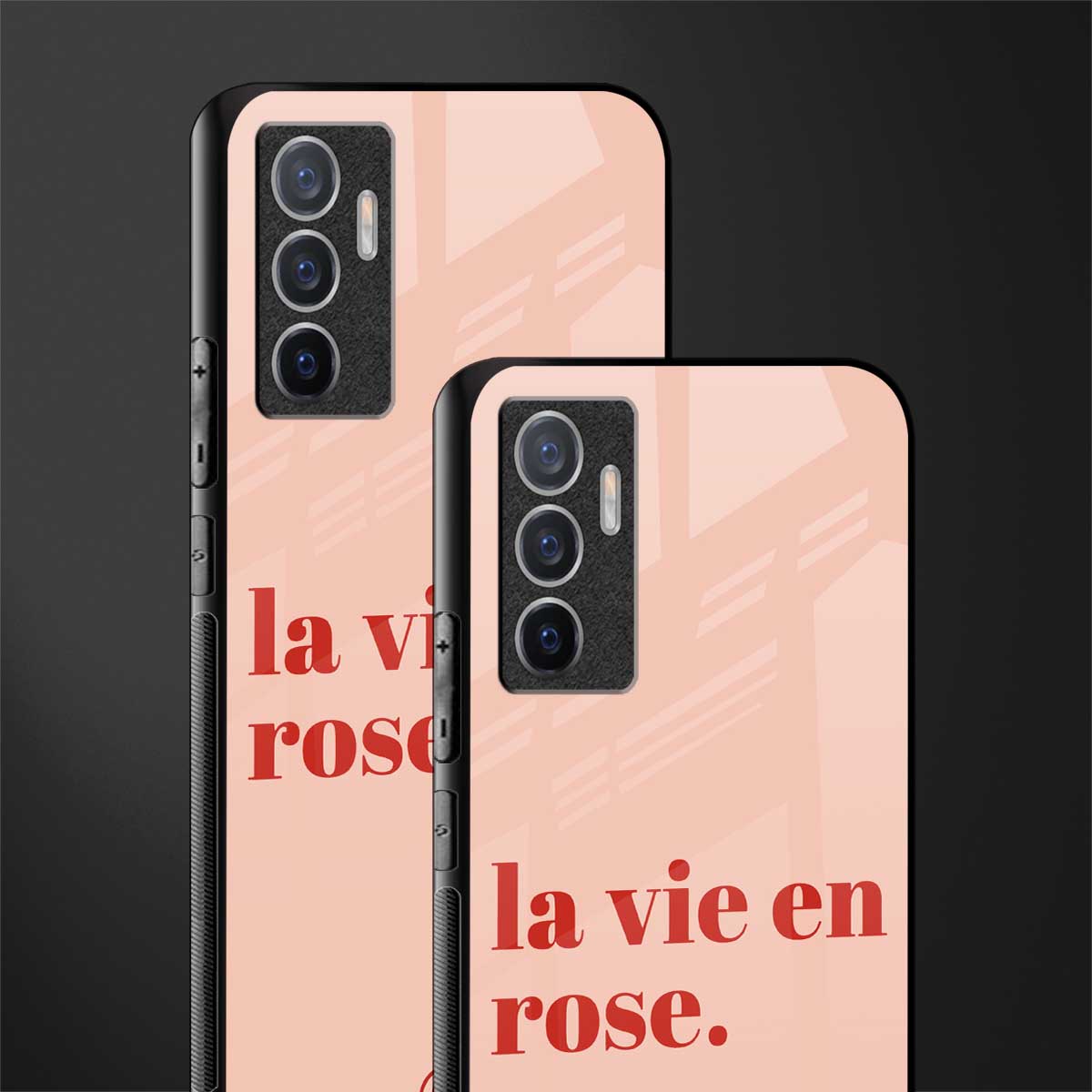 la vie en rose quote glass case for vivo v23e image-2