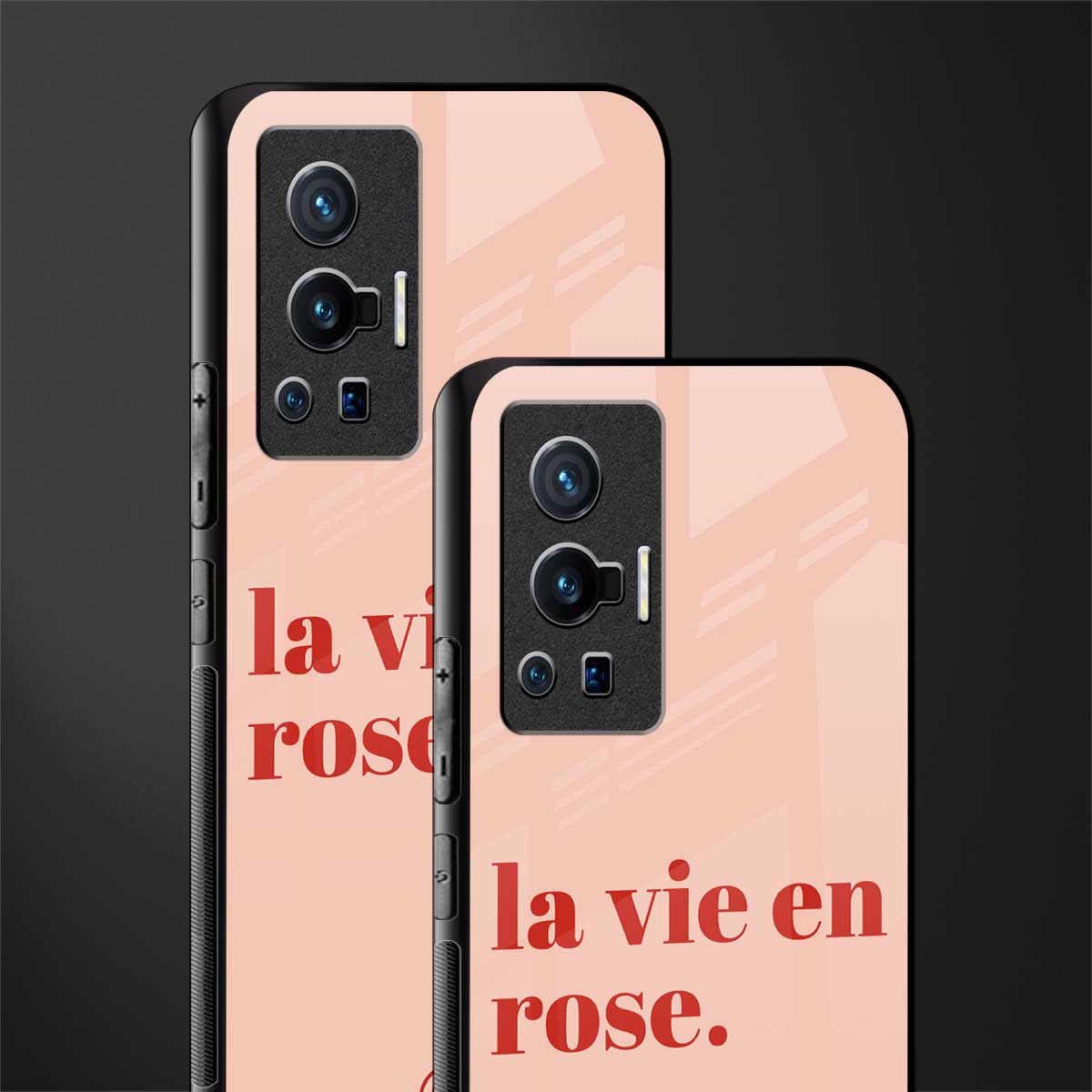 la vie en rose quote glass case for vivo x70 pro image-2