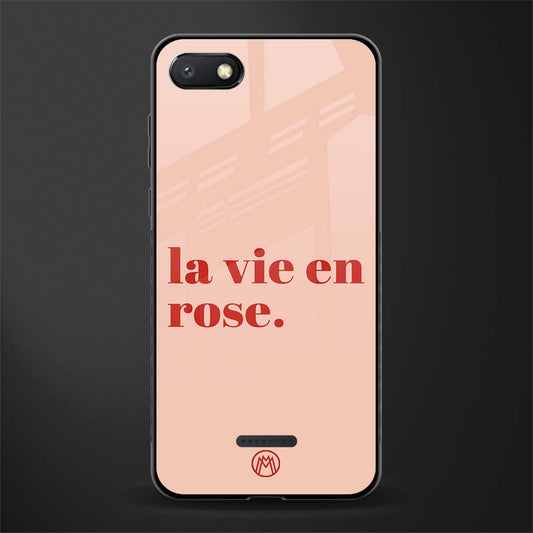 la vie en rose quote glass case for redmi 6a image