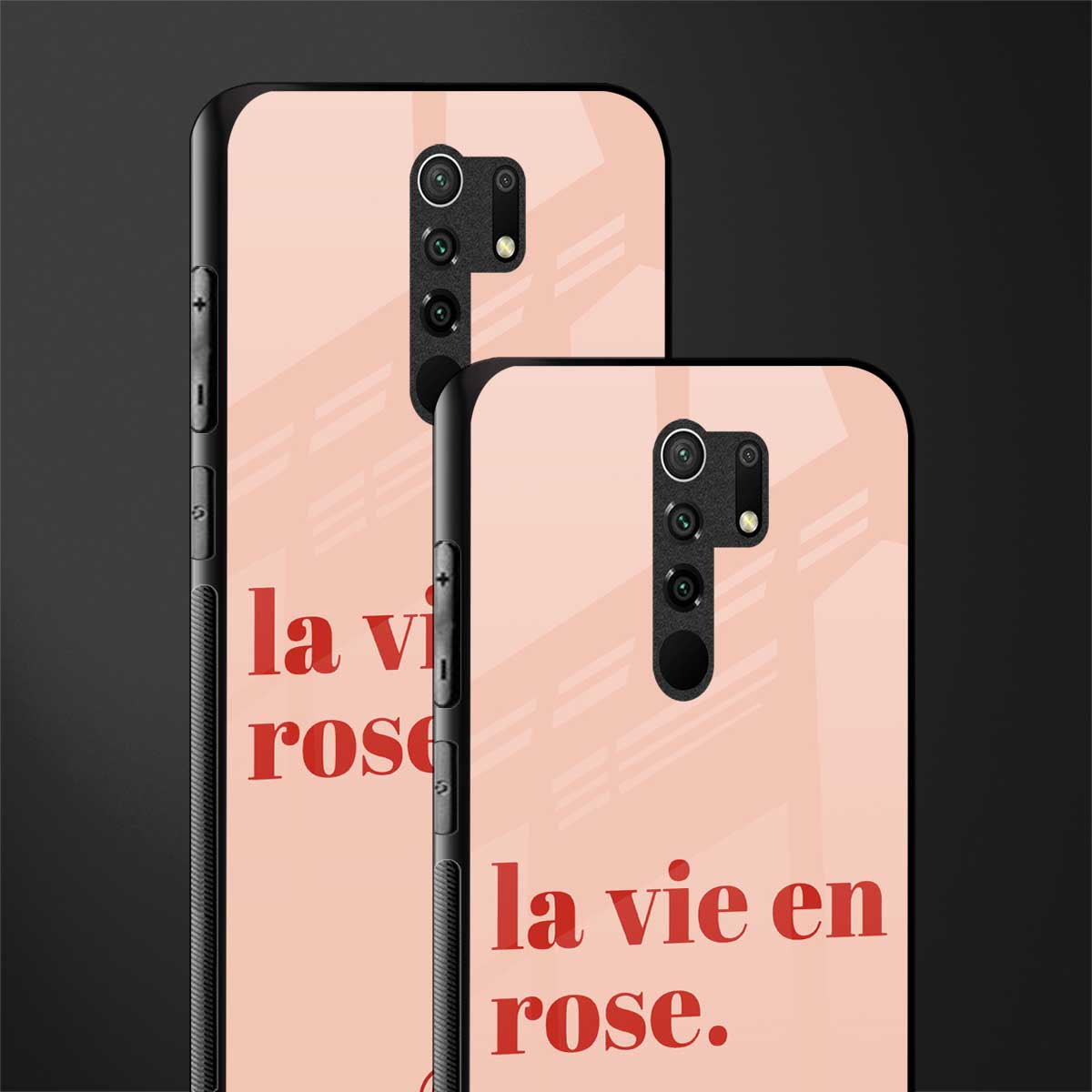 la vie en rose quote glass case for poco m2 image-2