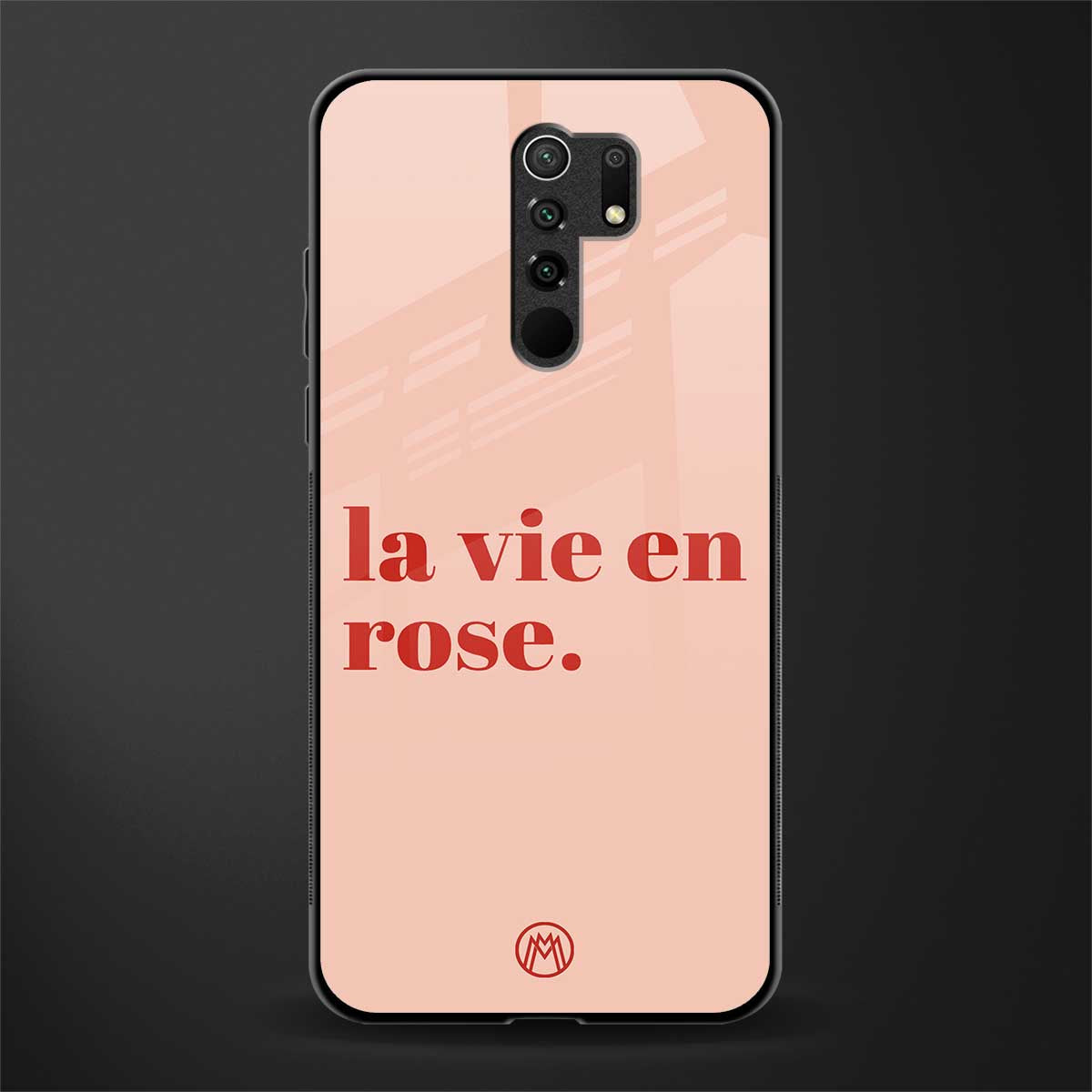 la vie en rose quote glass case for poco m2 image
