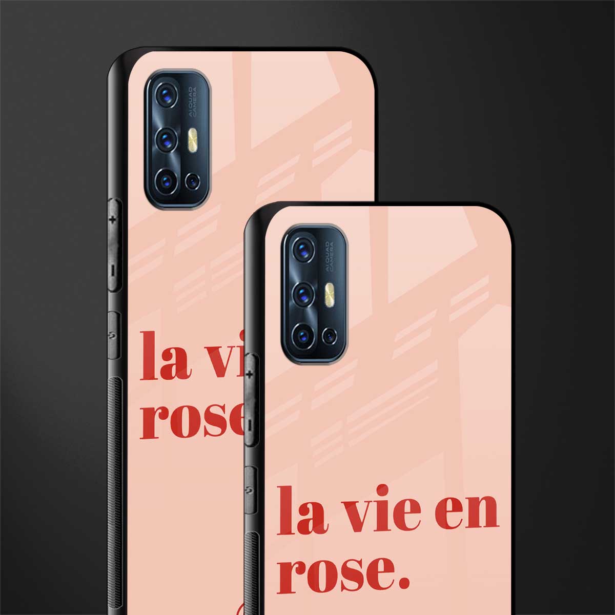 la vie en rose quote glass case for vivo v17 image-2