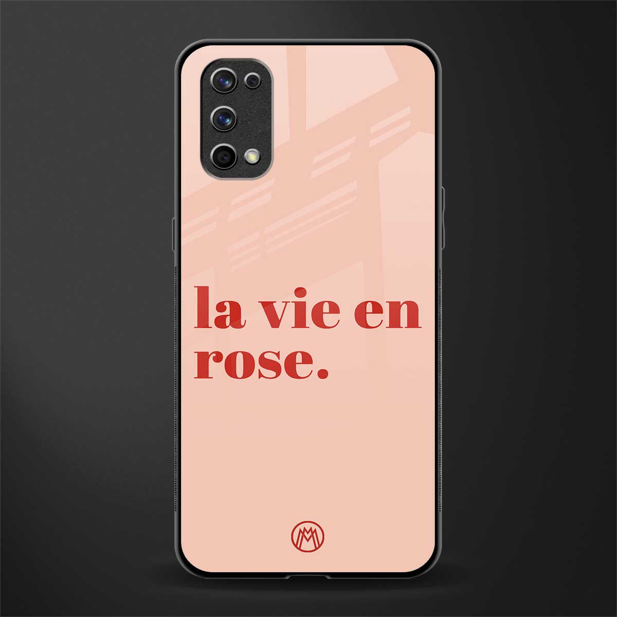 la vie en rose quote glass case for realme 7 pro image