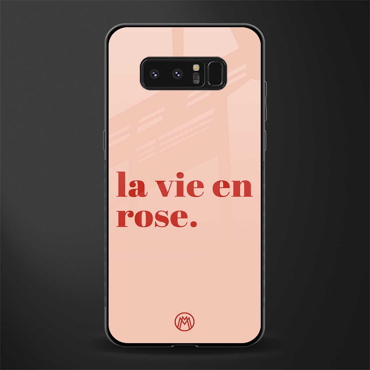 la vie en rose quote glass case for samsung galaxy note 8 image