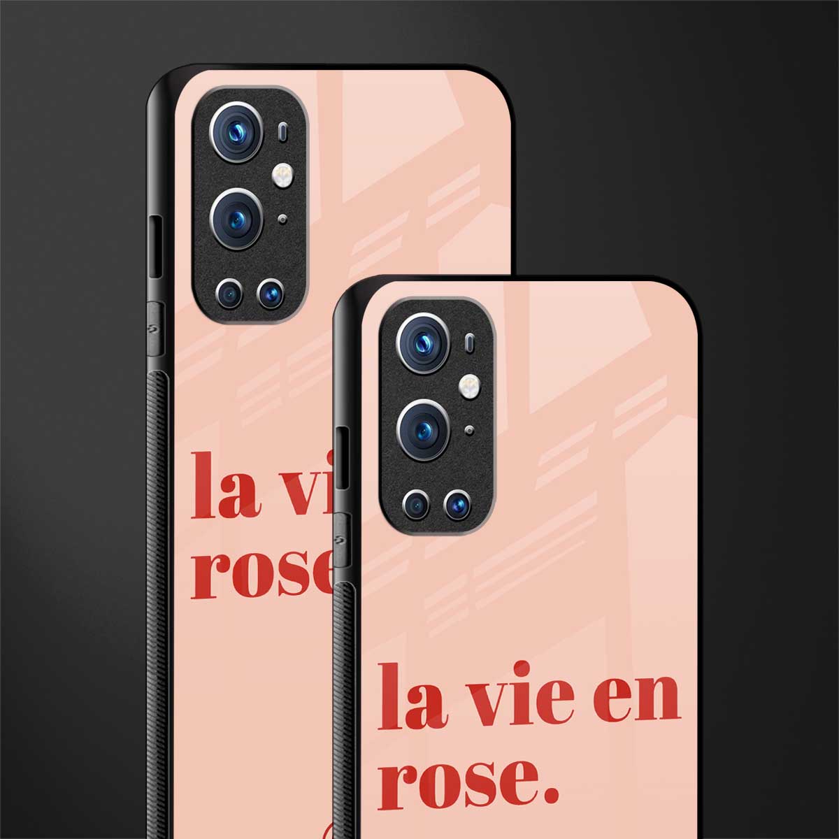 la vie en rose quote glass case for oneplus 9 pro image-2