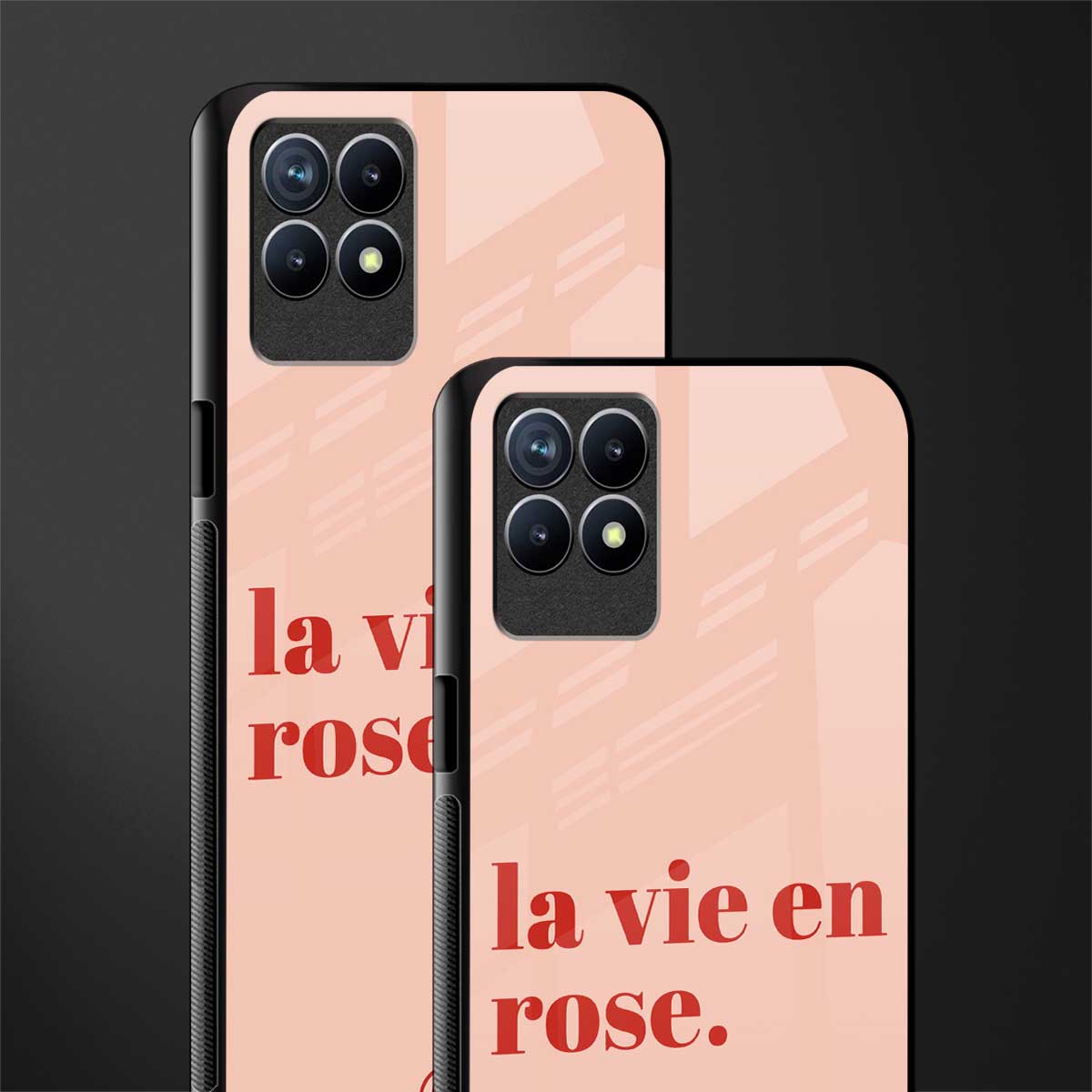 la vie en rose quote glass case for realme 8i image-2