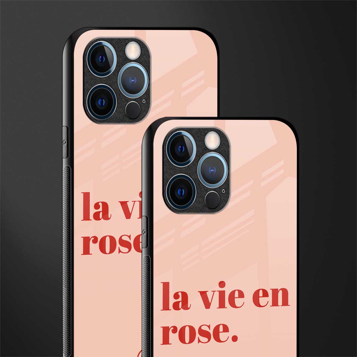 la vie en rose quote glass case for iphone 12 pro image-2