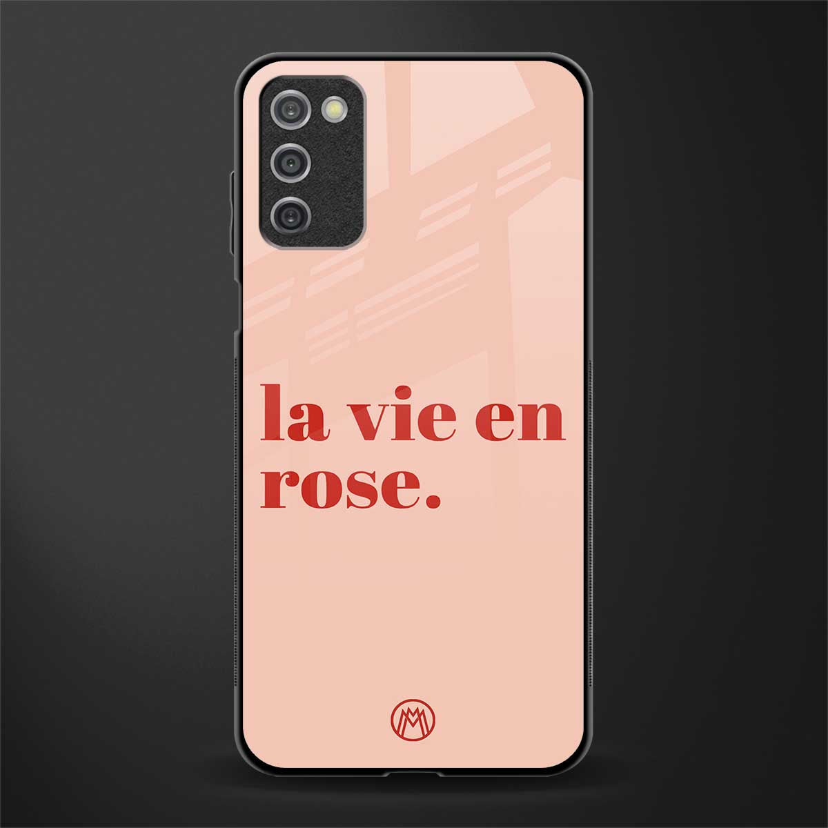 la vie en rose quote glass case for samsung galaxy a03s image
