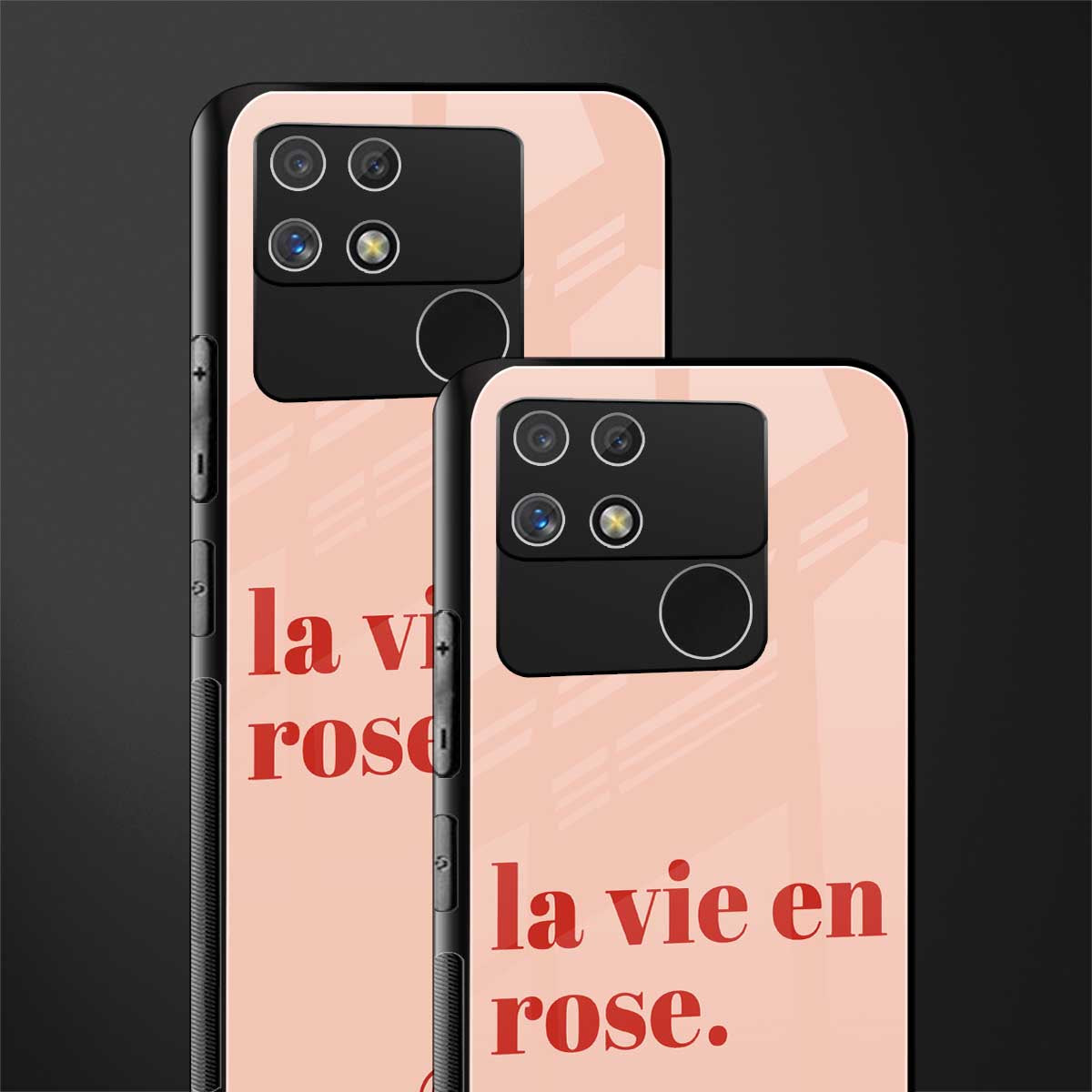 la vie en rose quote back phone cover | glass case for realme narzo 50a