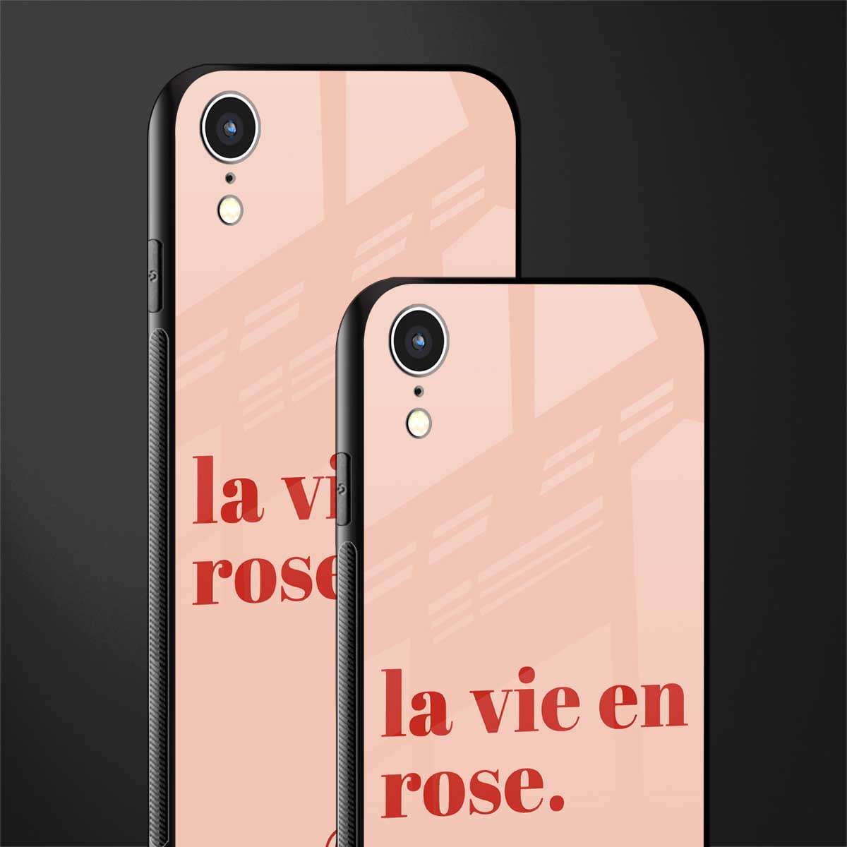 la vie en rose quote glass case for iphone xr image-2