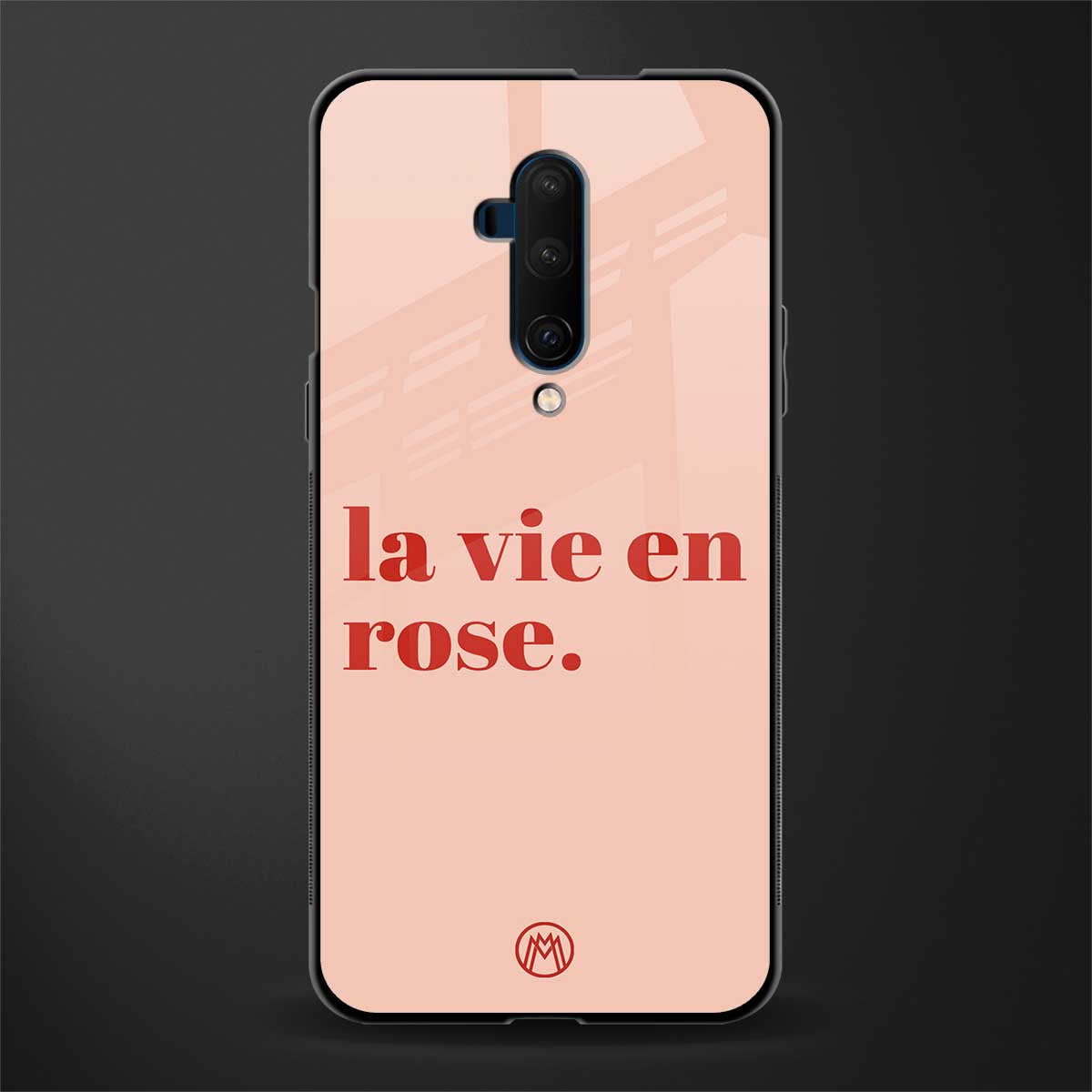 la vie en rose quote glass case for oneplus 7t pro image