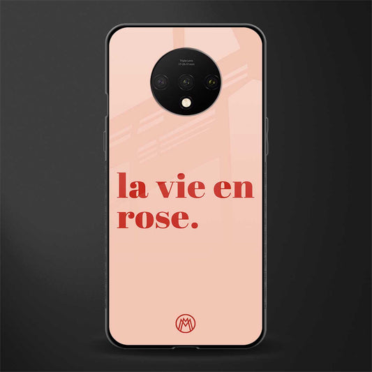 la vie en rose quote glass case for oneplus 7t image