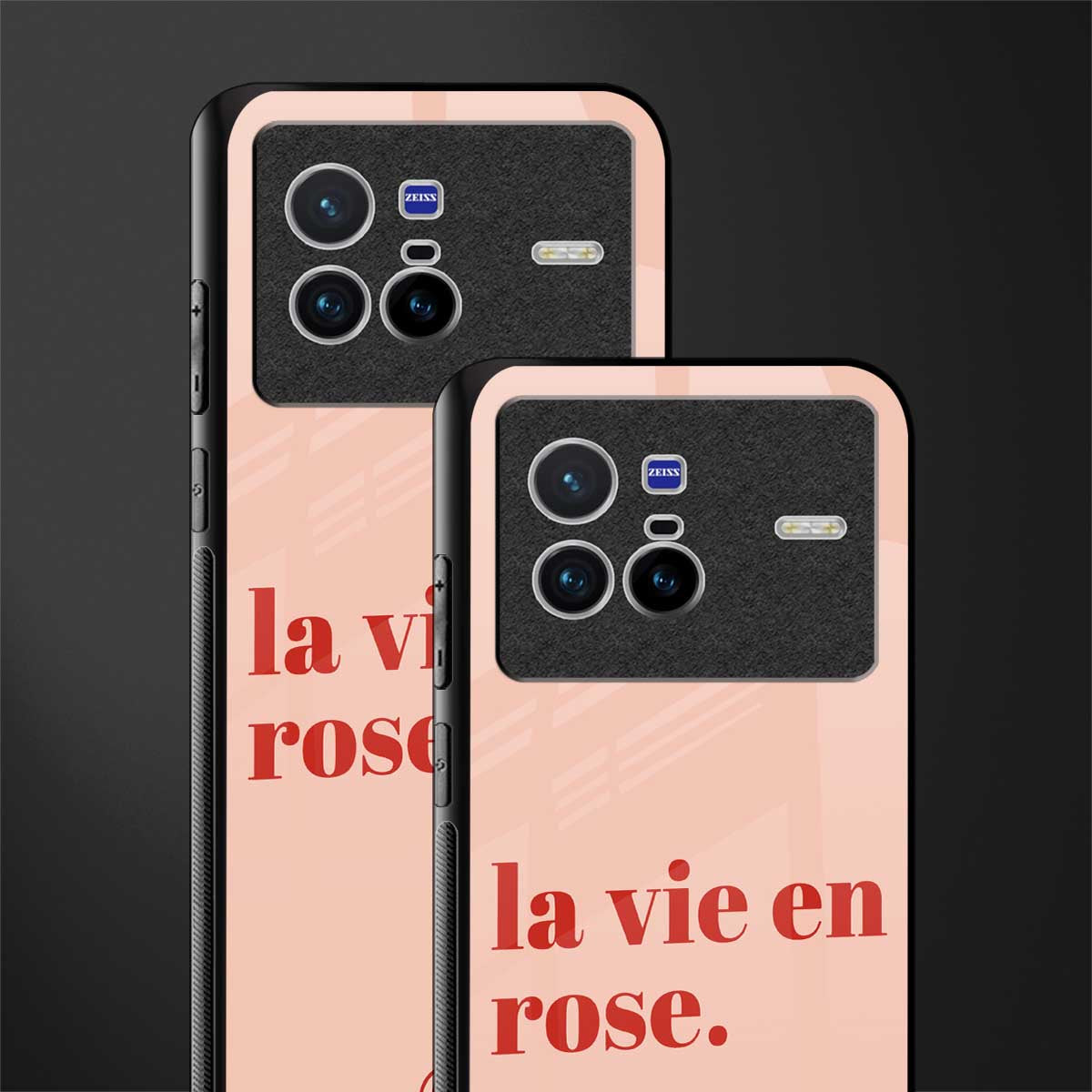 la vie en rose quote glass case for vivo x80 image-2