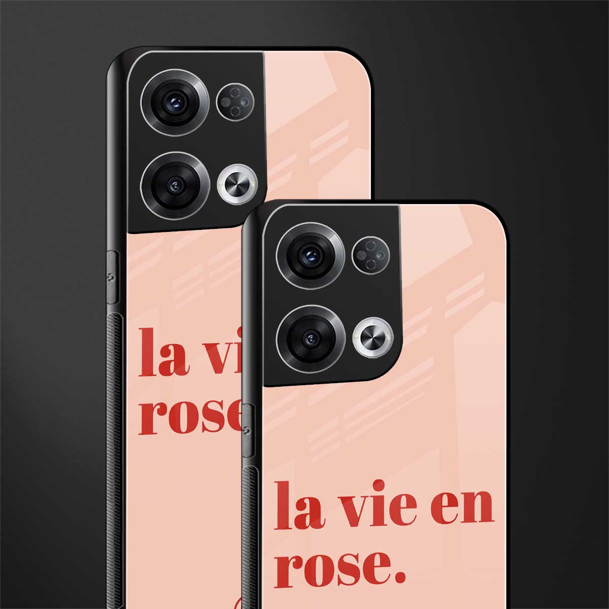 la vie en rose quote back phone cover | glass case for oppo reno 8