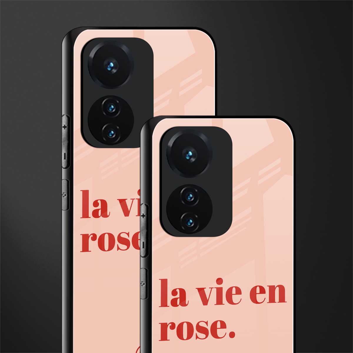la vie en rose quote back phone cover | glass case for vivo t1 44w 4g