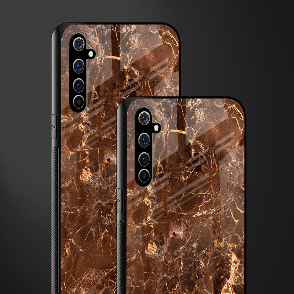 lavish brown marble glass case for realme x50 pro image-2
