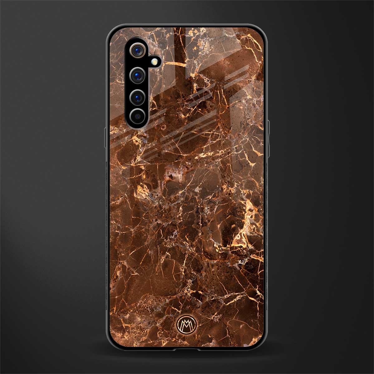 lavish brown marble glass case for realme x50 pro image