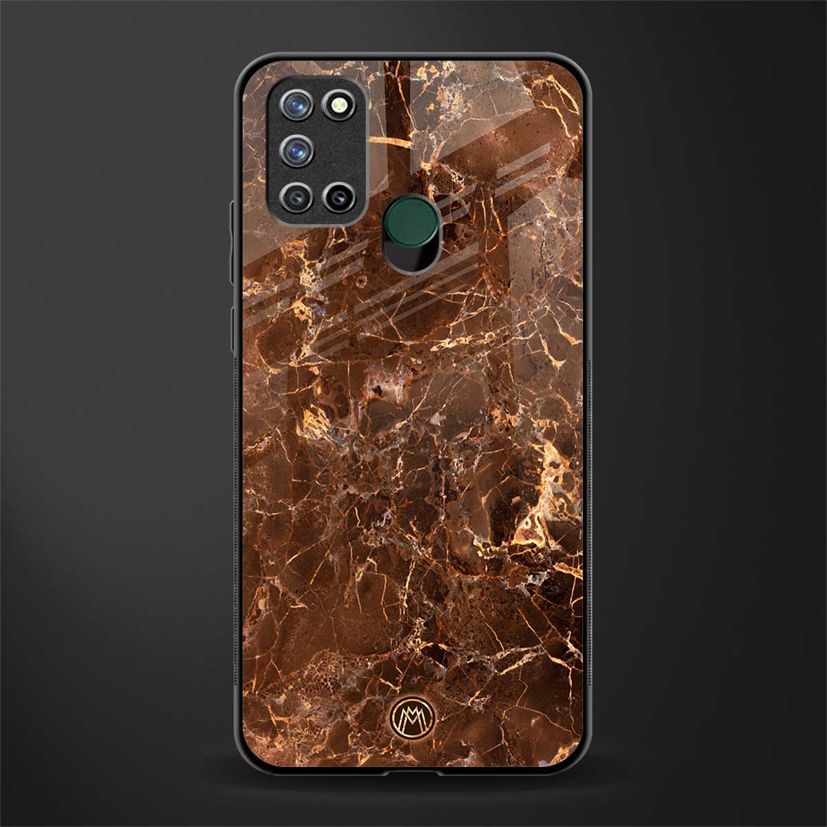 lavish brown marble glass case for realme 7i image