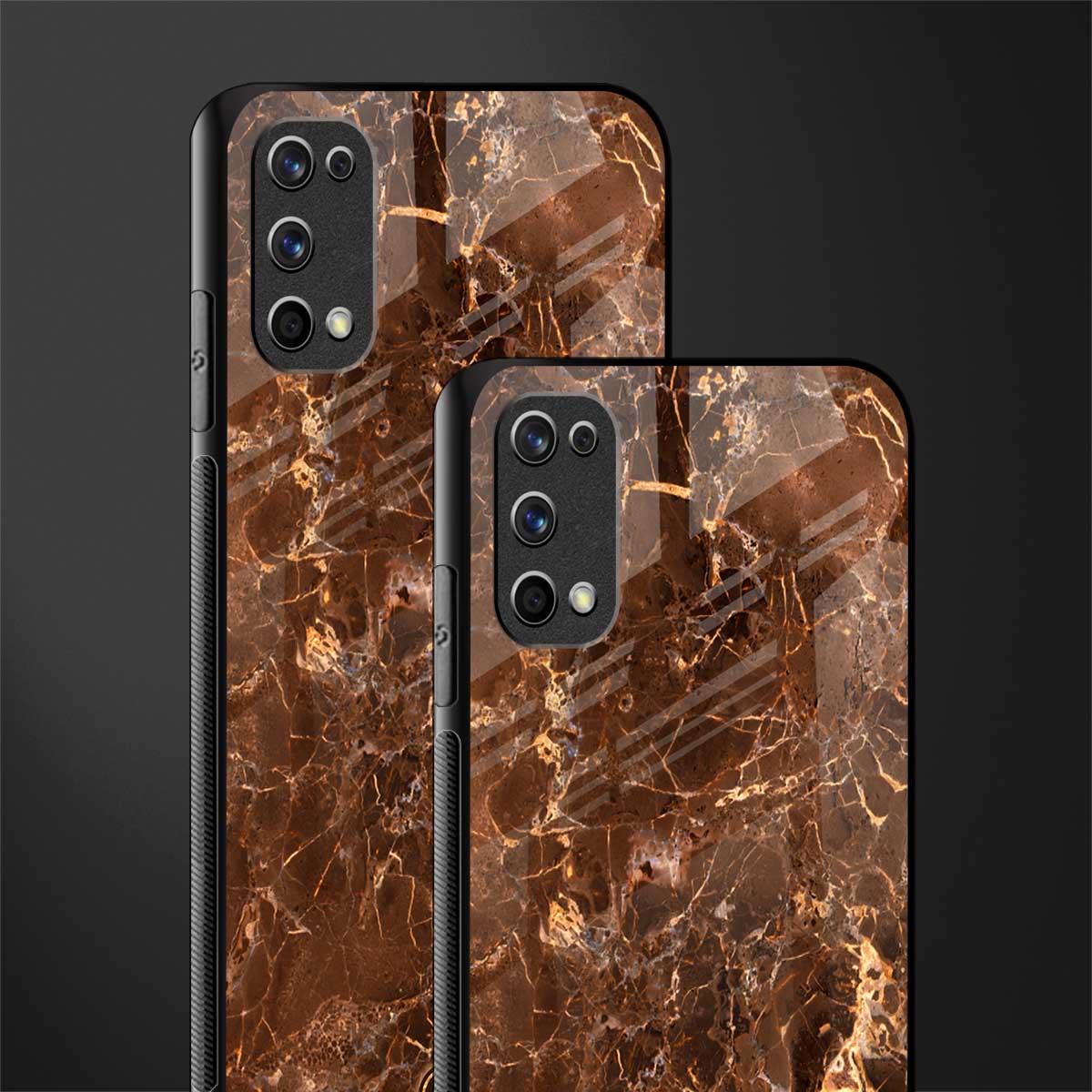 lavish brown marble glass case for realme 7 pro image-2