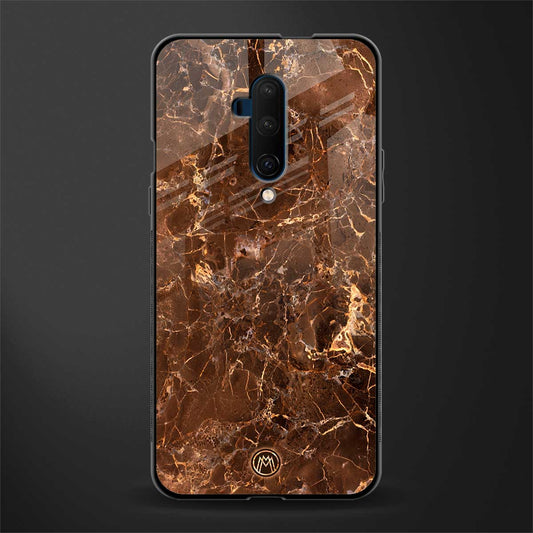 lavish brown marble glass case for oneplus 7t pro image