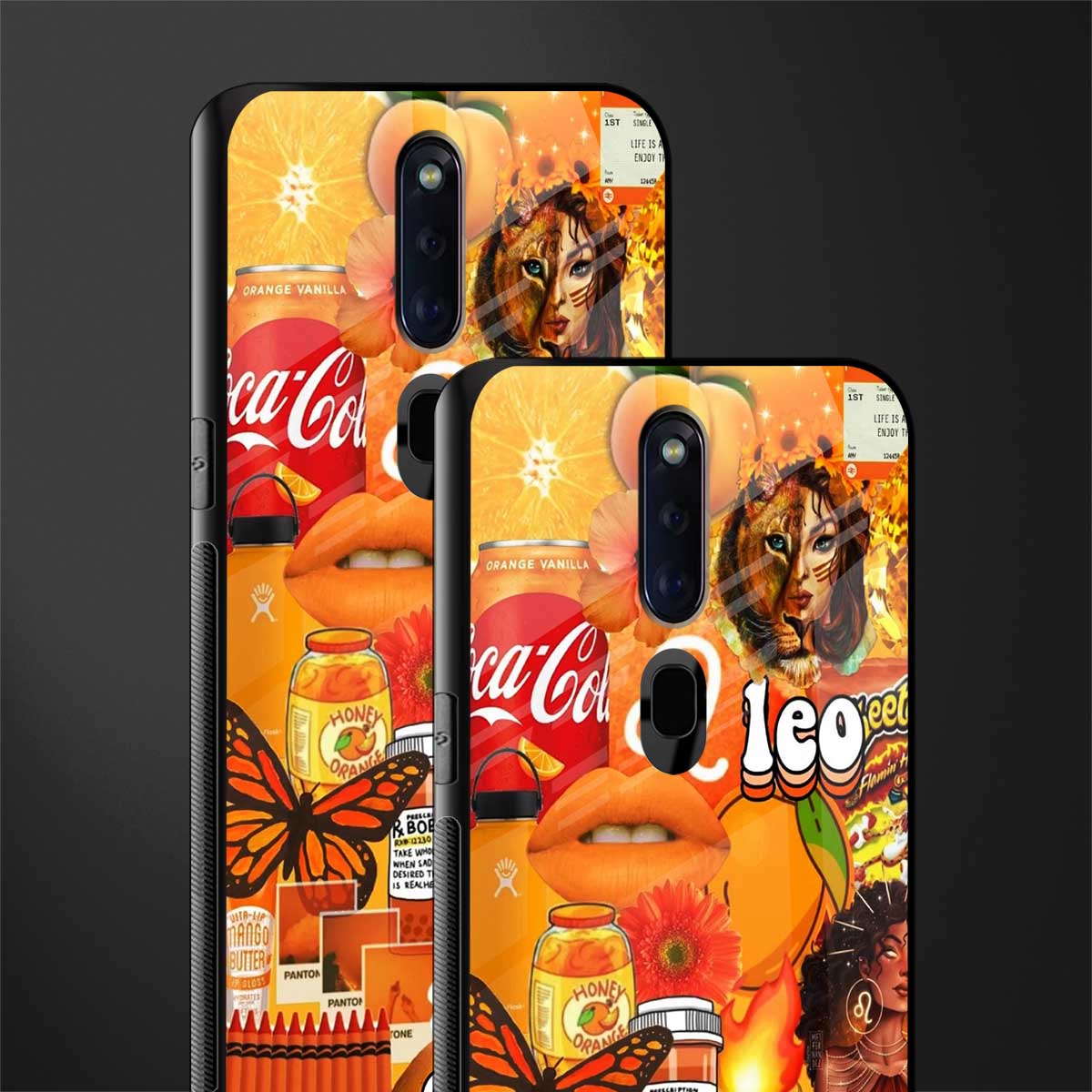 leo aesthetic collage glass case for oppo f11 pro image-2