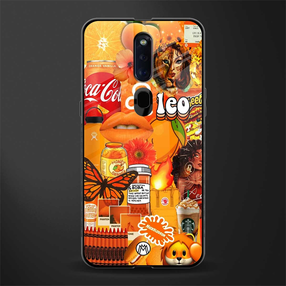 leo aesthetic collage glass case for oppo f11 pro image