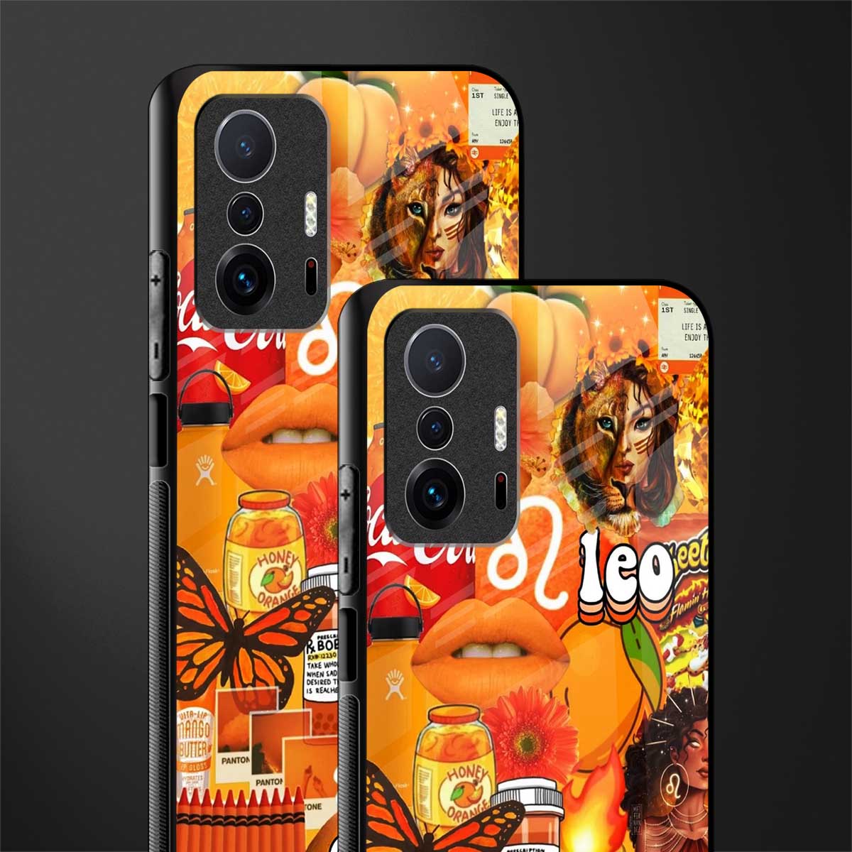 leo aesthetic collage glass case for mi 11t pro 5g image-2