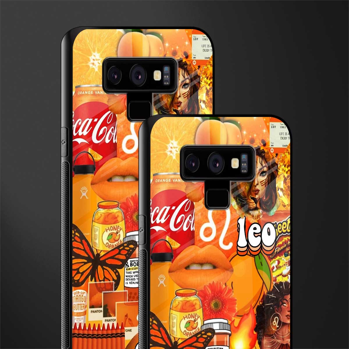 leo aesthetic collage glass case for samsung galaxy note 9 image-2
