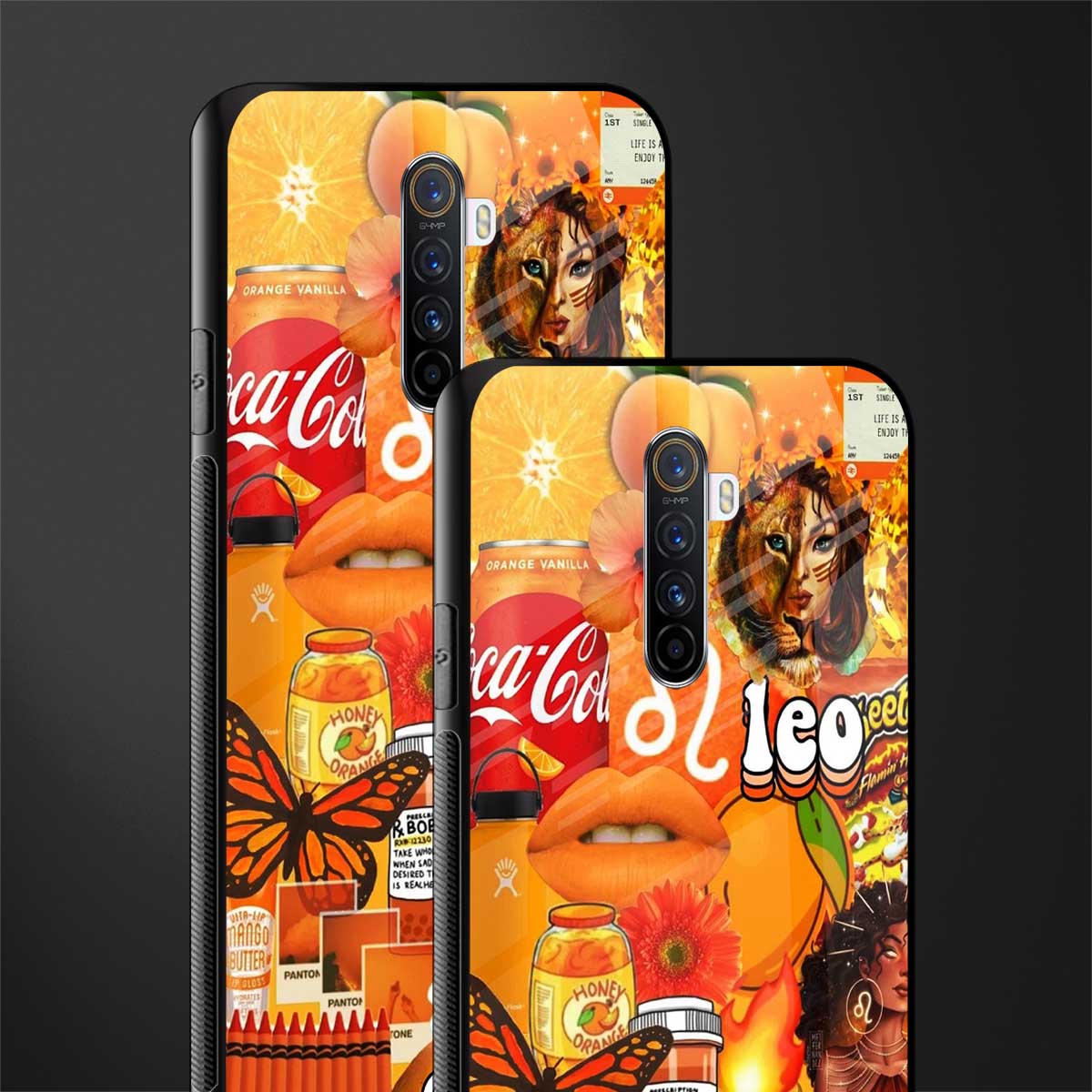 leo aesthetic collage glass case for realme x2 pro image-2