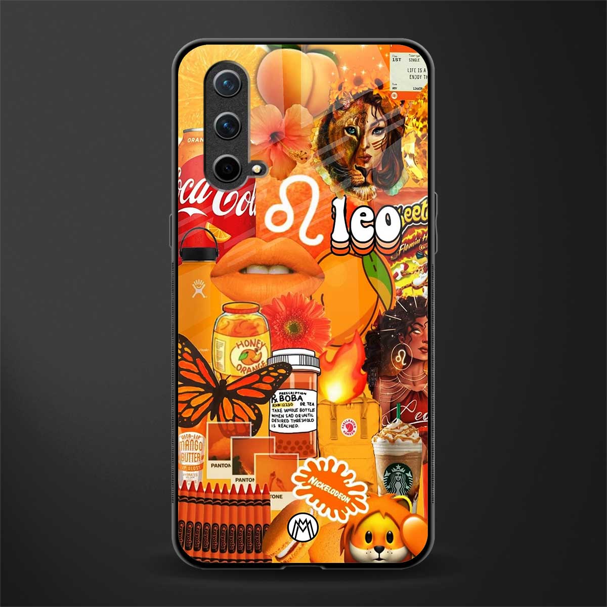 leo aesthetic collage glass case for oneplus nord ce 5g image