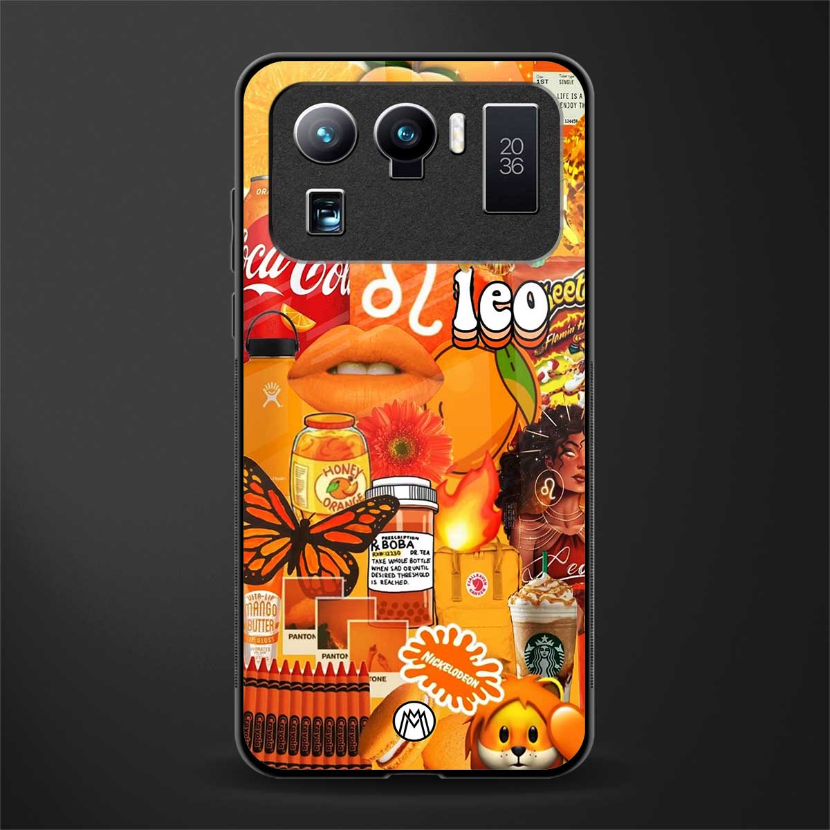 leo aesthetic collage glass case for mi 11 ultra 5g image