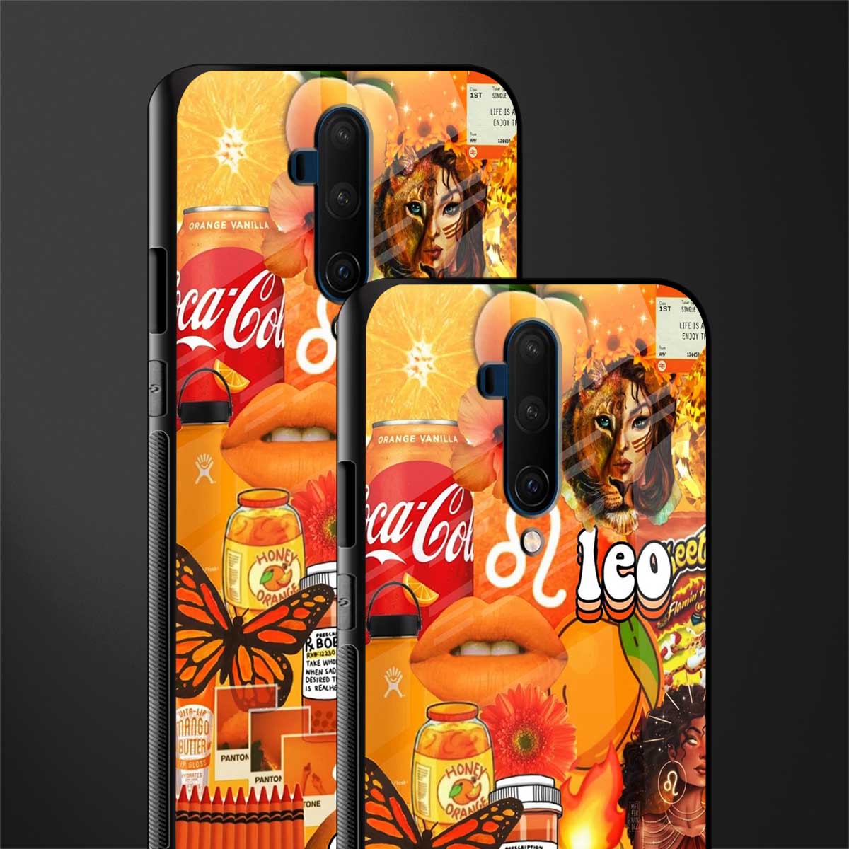 leo aesthetic collage glass case for oneplus 7t pro image-2
