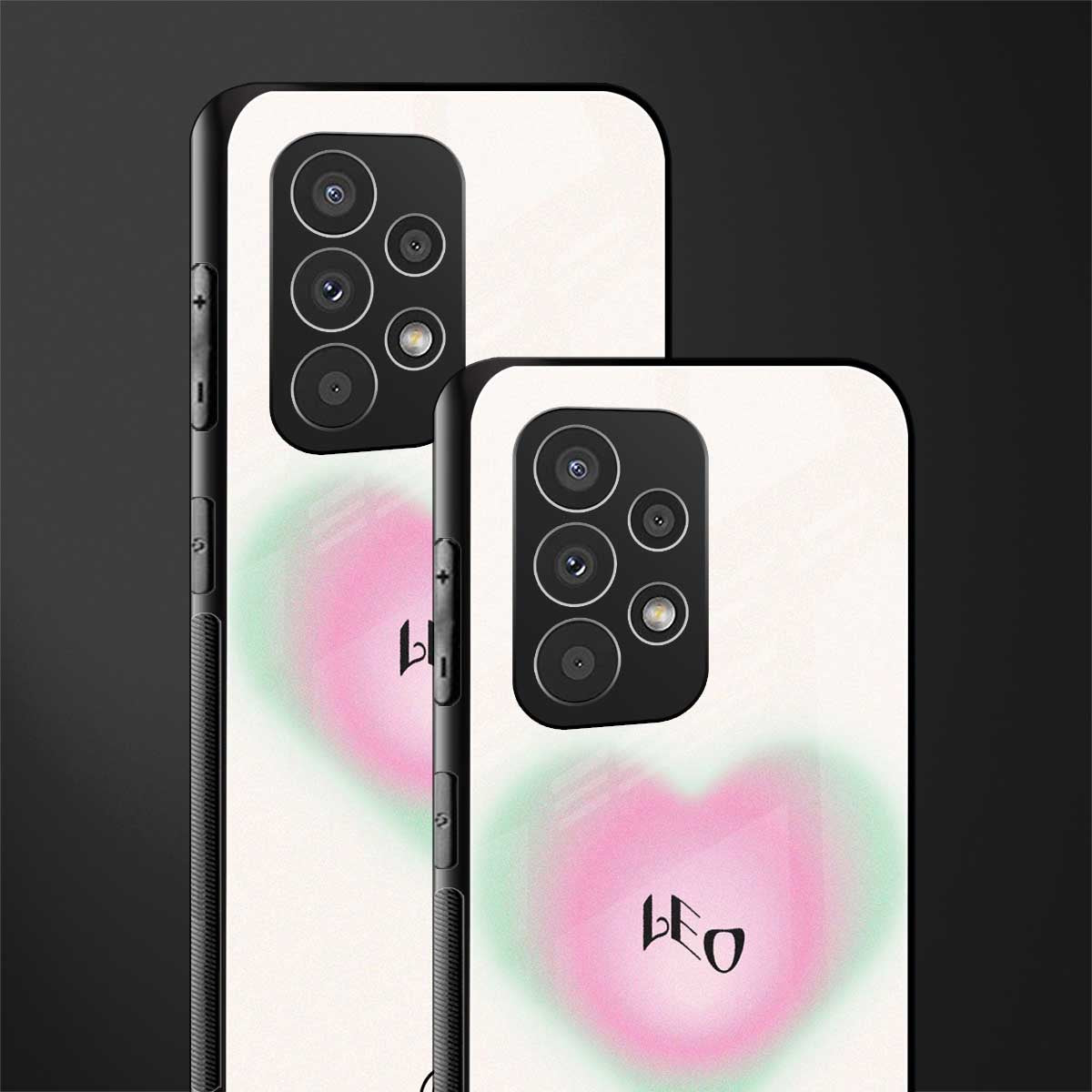 leo minimalistic back phone cover | glass case for samsung galaxy a73 5g