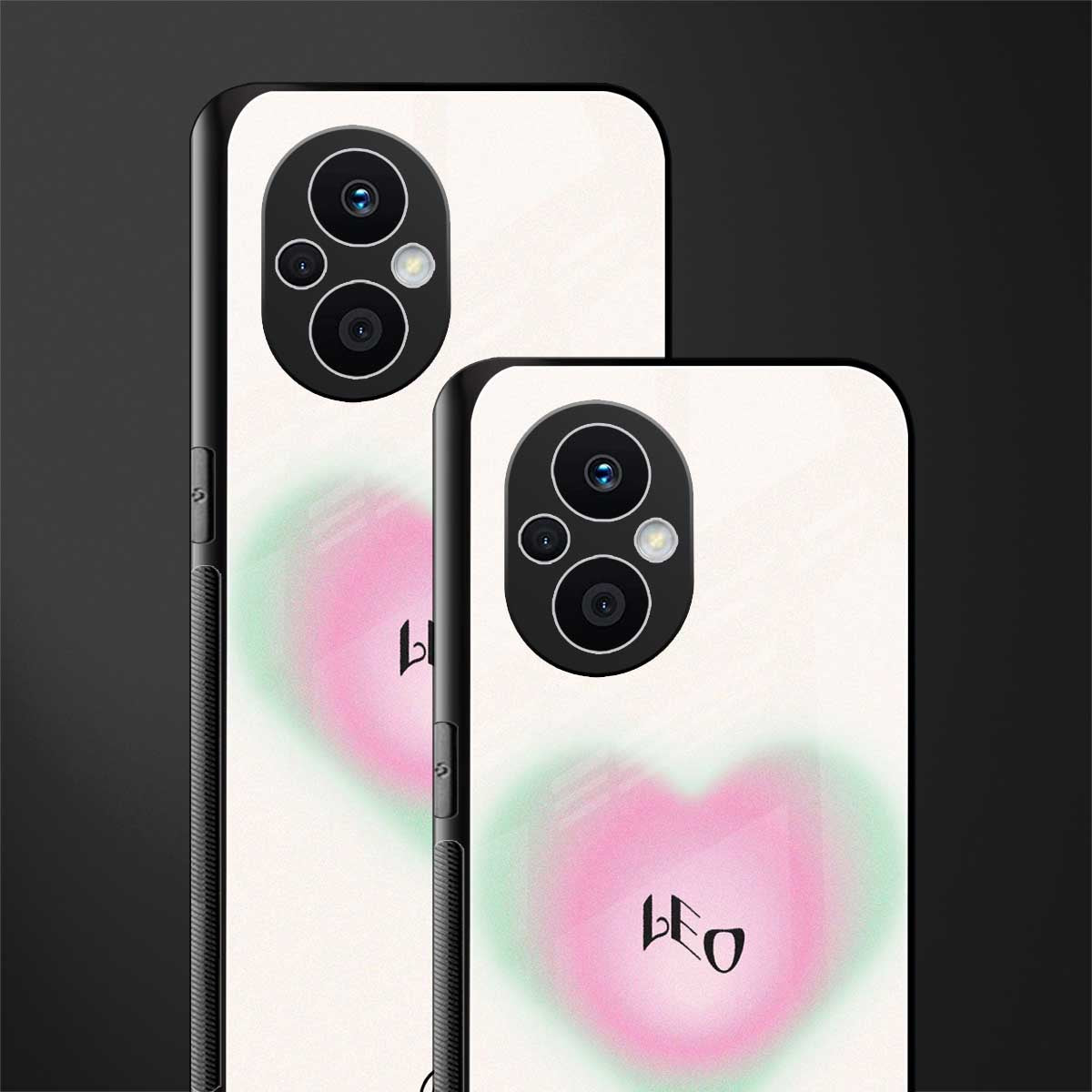 leo minimalistic back phone cover | glass case for oppo f21 pro 5g