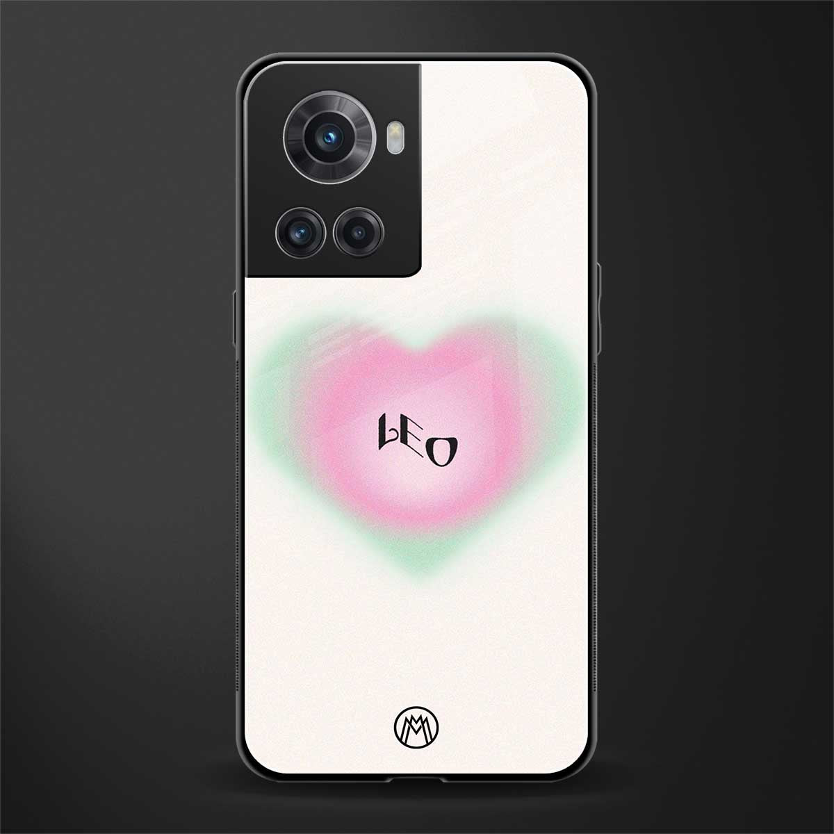 leo minimalistic back phone cover | glass case for oneplus 10r 5g