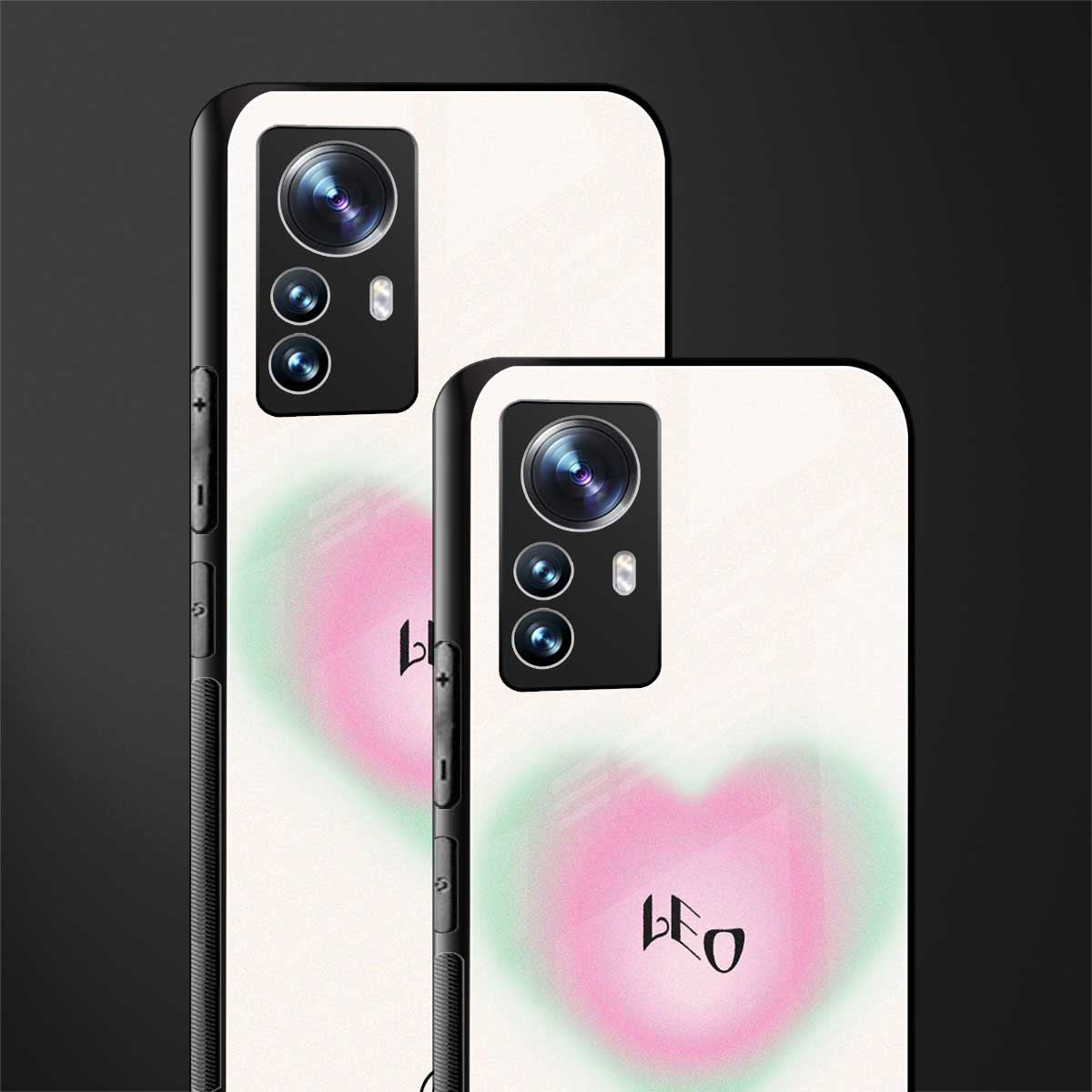 leo minimalistic back phone cover | glass case for xiaomi 12 pro