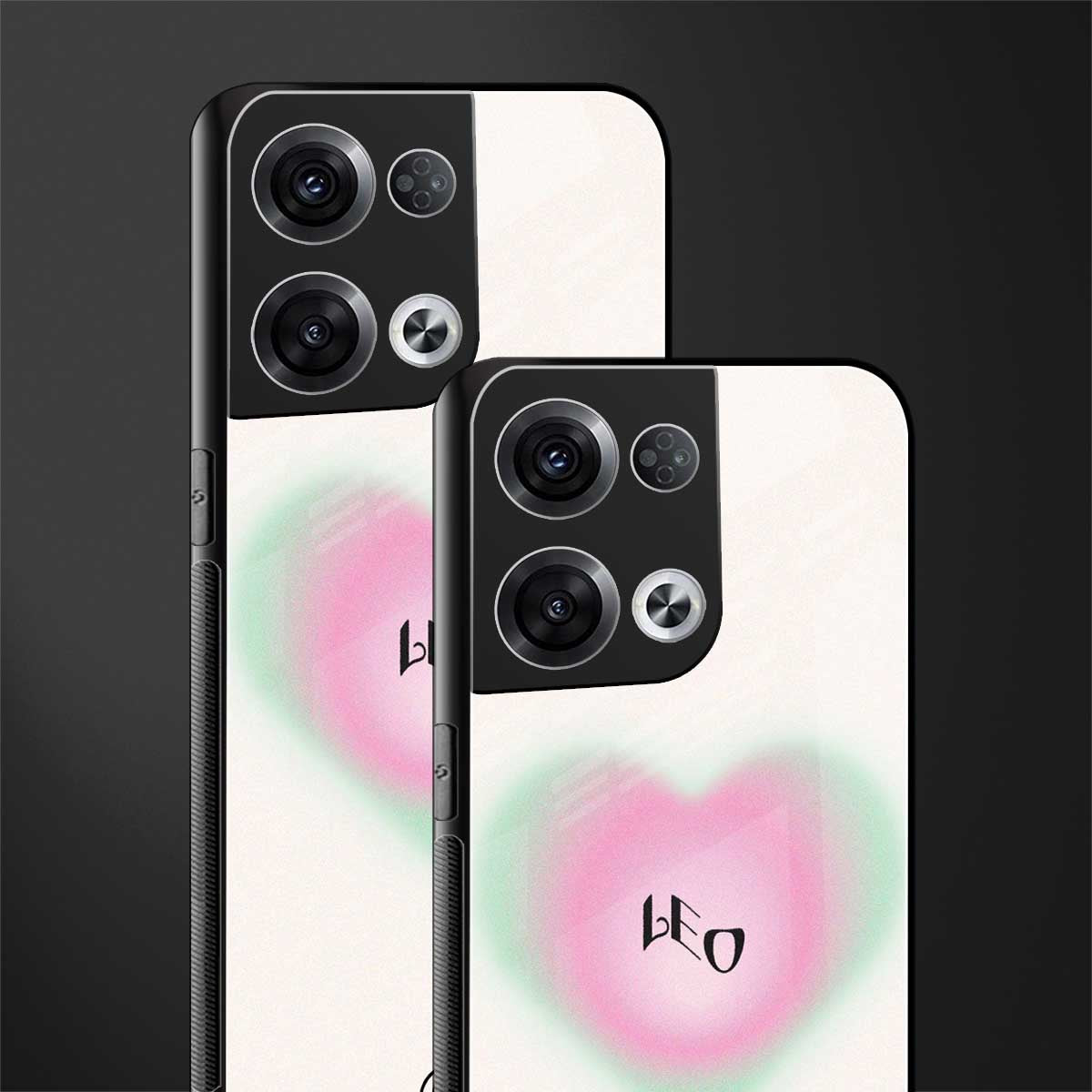 leo minimalistic back phone cover | glass case for oppo reno 8