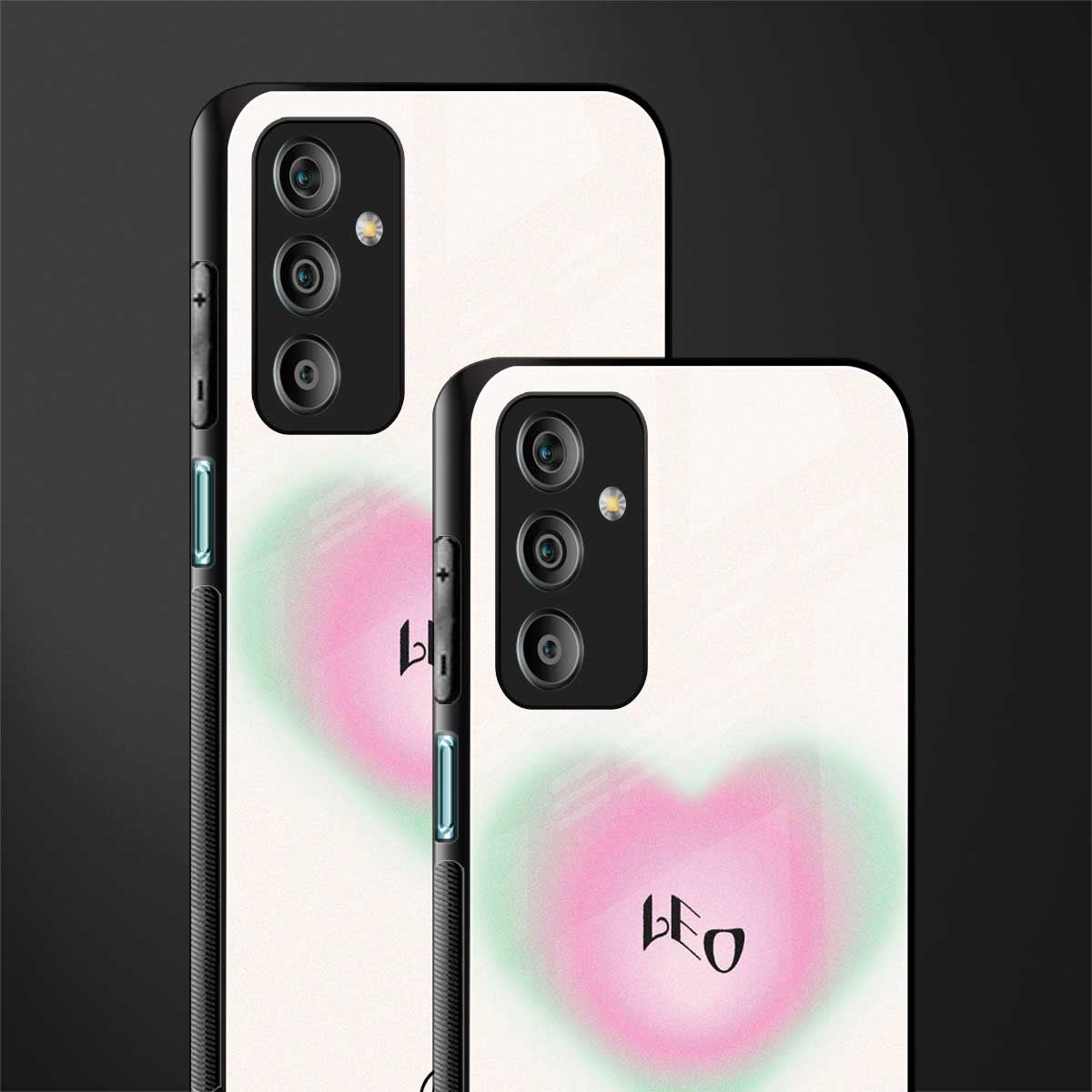 leo minimalistic back phone cover | glass case for samsung galaxy f23 5g