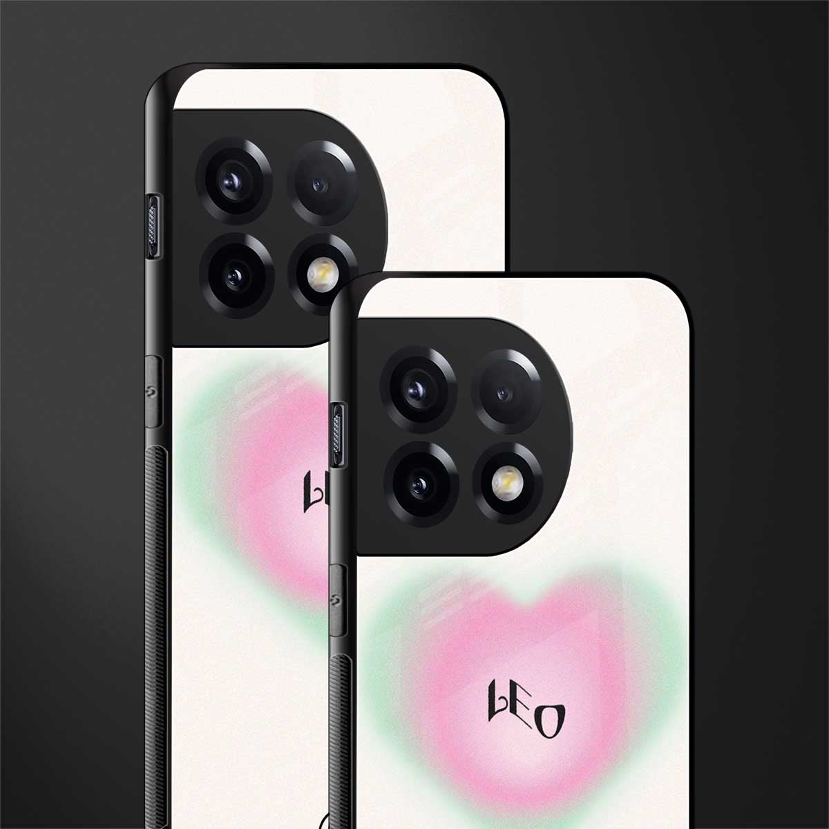 leo minimalistic back phone cover | glass case for oneplus 11r