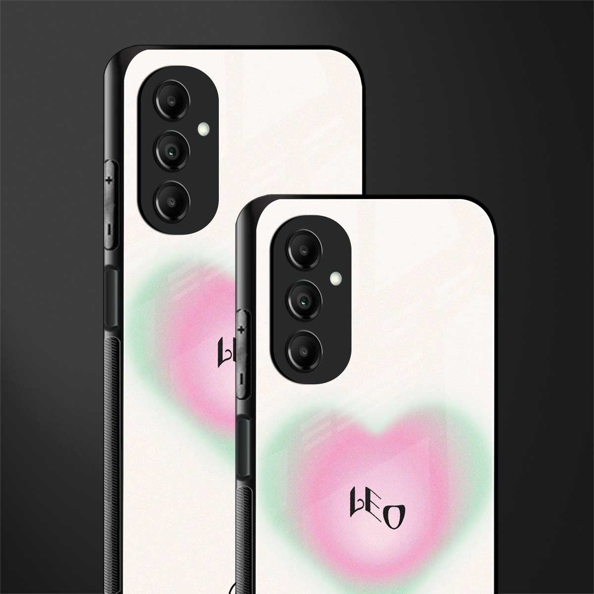 leo minimalistic back phone cover | glass case for samsung galaxy a14 5g