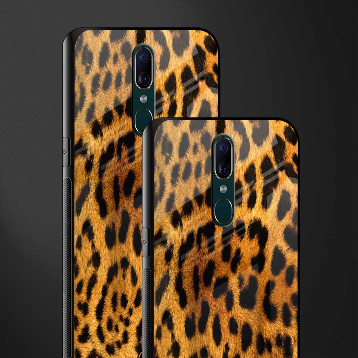 leopard fur glass case for oppo a9 image-2