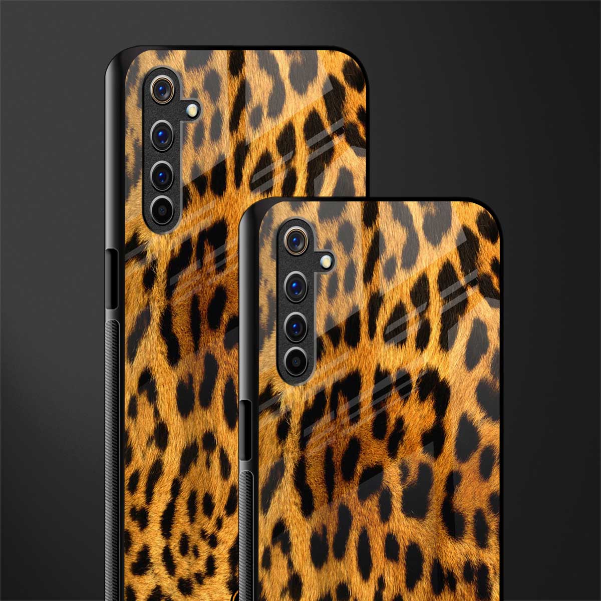 leopard fur glass case for realme 6i image-2