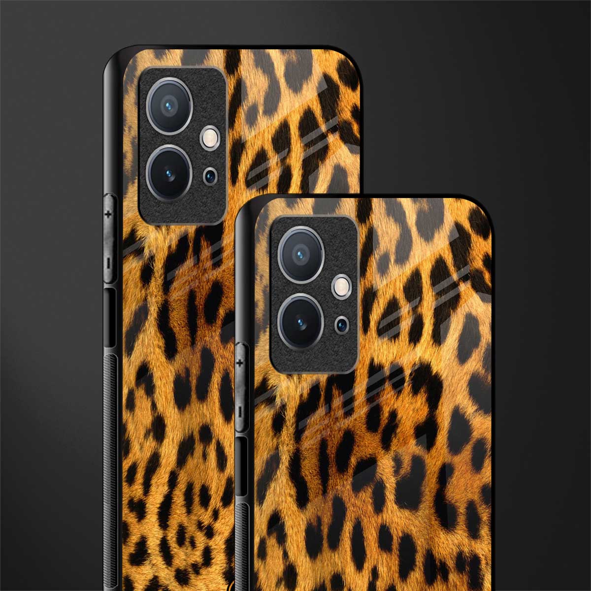 leopard fur glass case for vivo y75 5g image-2