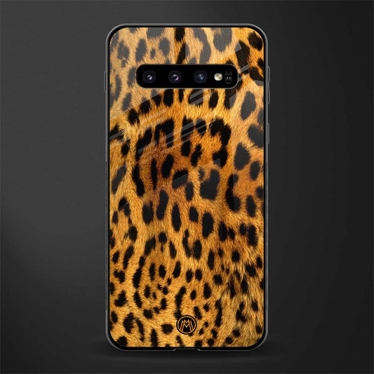 leopard fur glass case for samsung galaxy s10 plus image